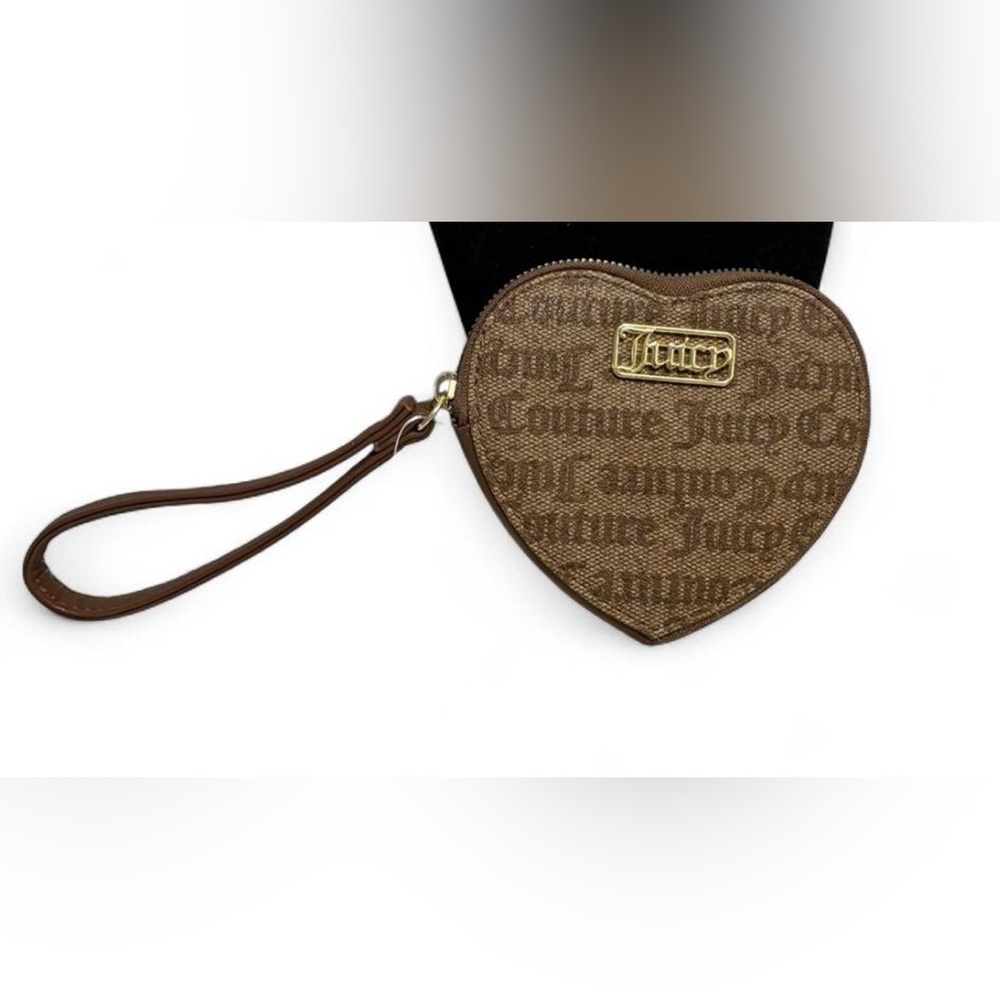 Juicy Couture Chino Chestnut Heart -Wristlet minimalist yet trendy-understated